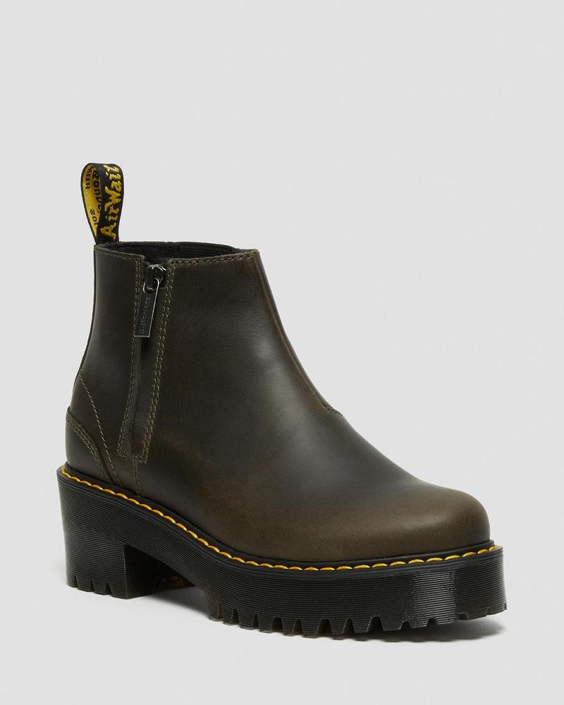 Dr Martens Rometty Læder Chelsea Støvler Dame Brune | DK 128GSO